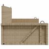 vidaXL Balancelle beige 119x56x48 cm r&eacute;sine tress&eacute;e