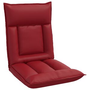 vidaXL Fauteuil de sol Bordeaux 55 x 61 x 70 cm Simili cuir