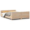 vidaXL Cadre de lit sans matelas 140x190 cm bois de pin massif