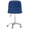 vidaXL Chaise pivotante de salle &agrave; manger Bleu Tissu