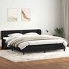 vidaXL Sommier &agrave; lattes de lit avec matelas noir 180x210 cm velours
