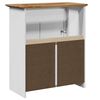 vidaXL Armoire de lavabo de salle de bain BODO blanc marron 70x35x80cm
