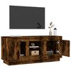 vidaXL Meuble TV chêne fumé 102x35x45 cm bois d'ingénierie