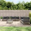 vidaXL Salon de jardin 9 pcs avec coussins anthracite résine tressée