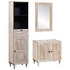 vidaXL Ensemble de mobilier de salle de bain avec tiroir 3 pcs Blanc