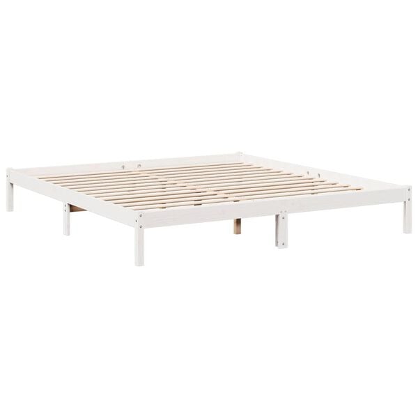 vidaXL Cadre de lit extra long sans matelas 180x220 cm bois massif pin