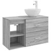 vidaXL Ensemble de mobilier de salle de bain 2 pc Sonoma gris
