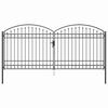 vidaXL Porte de Cl&ocirc;ture ASSEN 401 x 224,5 cm Acier Gris Verrouillable