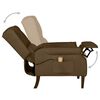 vidaXL Fauteuil de massage inclinable Marron Tissu