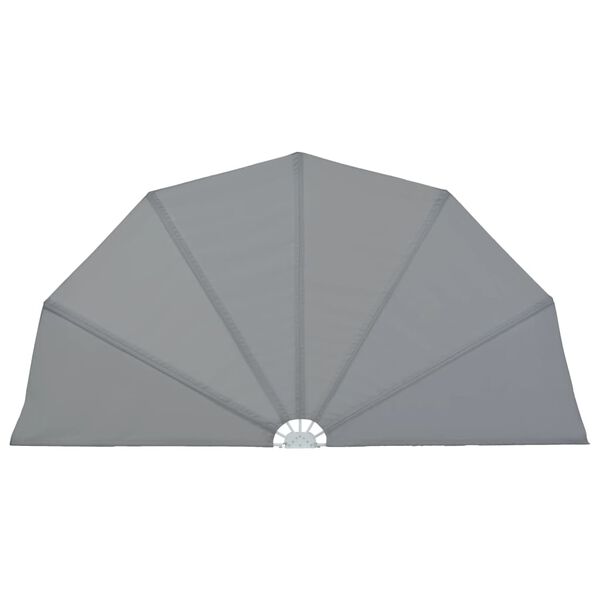vidaXL Auvent lat&eacute;ral pliable de terrasse Gris 160 cm
