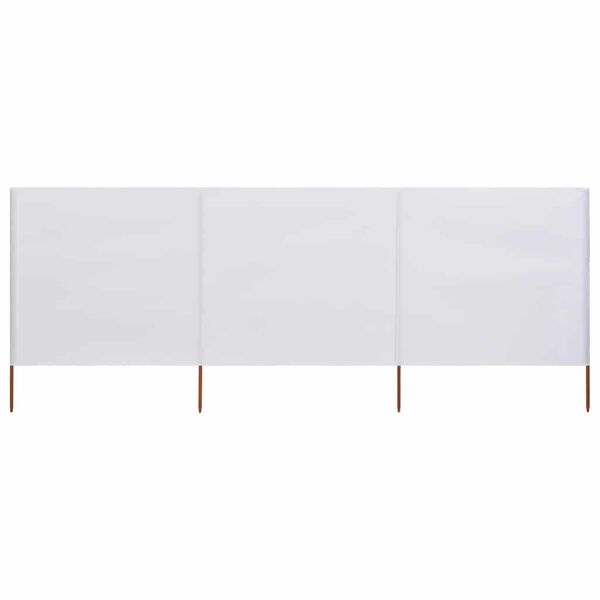 vidaXL Paravent 3 panneaux Tissu 400 x 120 cm Blanc