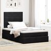 vidaXL Cadre de lit ottoman avec matelas noir 120x190 cm velours