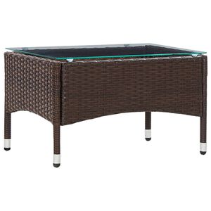 vidaXL Table basse Marron 60x40x36 cm R&eacute;sine tress&eacute;e