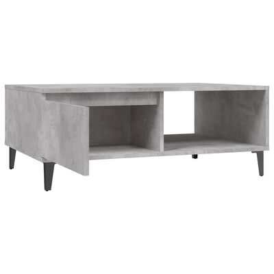 vidaXL Table basse gris béton 90x60x35 cm bois d'ingénierie