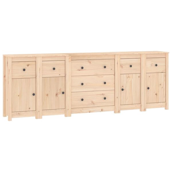 vidaXL Buffet 230x35x80 cm Bois massif de pin