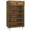 vidaXL Meuble &agrave; chaussures Ch&ecirc;ne fum&eacute; 60x35x105 cm Bois d'ing&eacute;nierie
