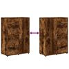 vidaXL Buffets 2 pcs chêne fumé 60x31x84 cm bois d'ingénierie