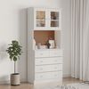 vidaXL Buffet ALTA blanc 77x35x165 cm bois massif de pin