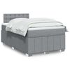 vidaXL Sommier &agrave; lattes de lit avec matelas Gris clair 120x200cm Tissu