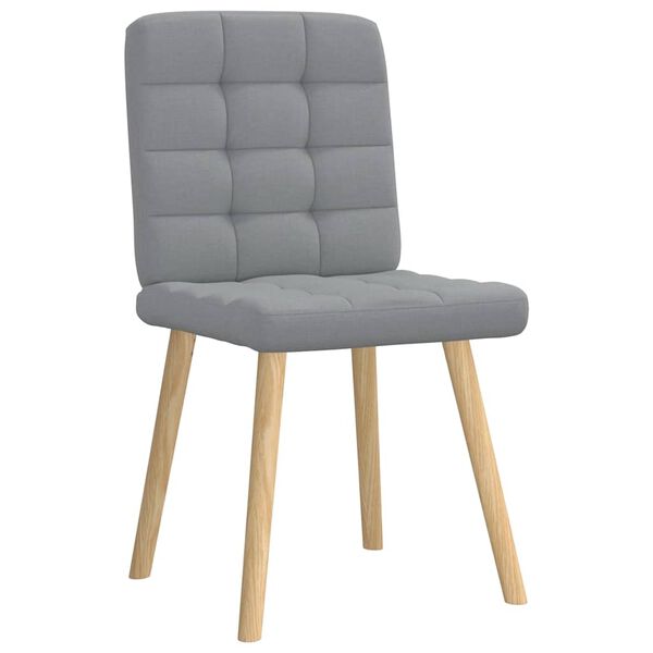 vidaXL Chaises à manger lot de 4 gris clair tissu