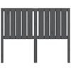 vidaXL T&ecirc;te de lit Gris 125,5x4x100 cm Bois massif de pin