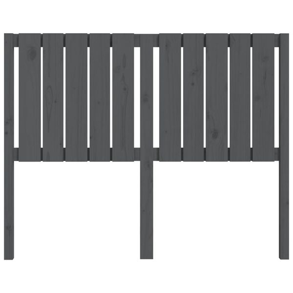 vidaXL T&ecirc;te de lit Gris 125,5x4x100 cm Bois massif de pin