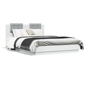 vidaXL Cadre de lit sans matelas blanc 140x200 cm