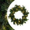 vidaXL Couronne de No&euml;l Vert &Oslash; 30 cm PVC et PE 25 LED