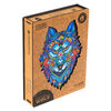 UNIDRAGON Puzzle en bois 310 pcs Majestic Wolf Tr&egrave;s grand 30x41 cm