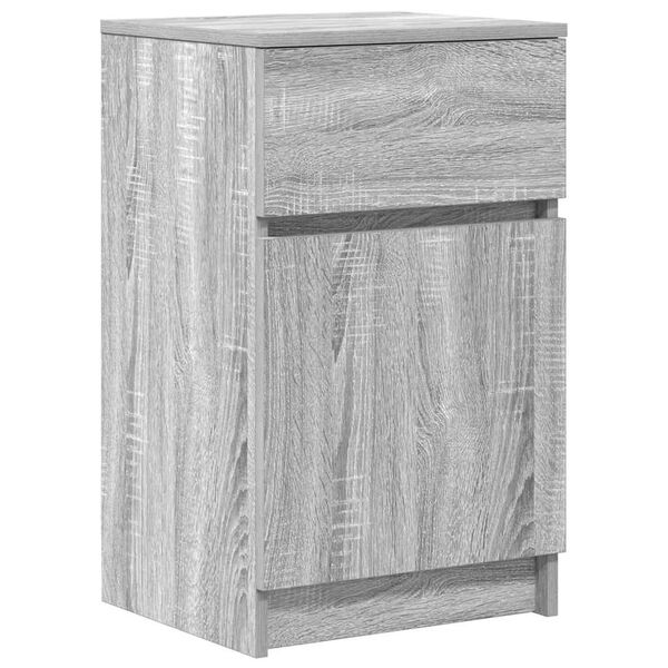 vidaXL Table de chevet sonoma gris 39x35x65 cm bois d&rsquo;ing&eacute;nierie