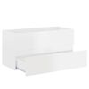 vidaXL Ensemble de meubles de salle de bain 2 pcs Blanc brillant