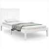 vidaXL Cadre de lit sans matelas blanc 90x200 cm bois de pin massif