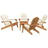 vidaXL Ensemble de salon de jardin Adirondack 5 pcs bois acacia solide