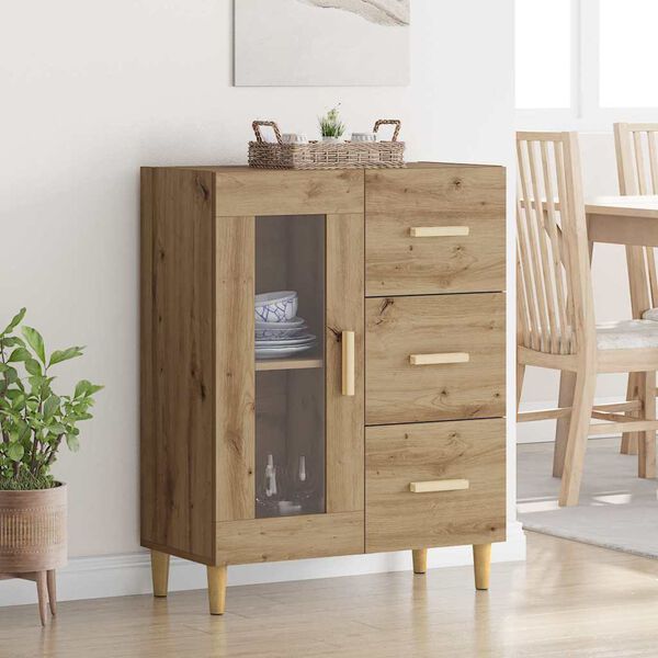 vidaXL Buffet Ch&ecirc;ne artisanal 69,5 x 34 x 90 cm Bois d'ing&eacute;nierie