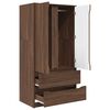 vidaXL Armoire Ch&ecirc;ne brun 79,5 x 49 x 156 cm Bois d&rsquo;ing&eacute;nierie