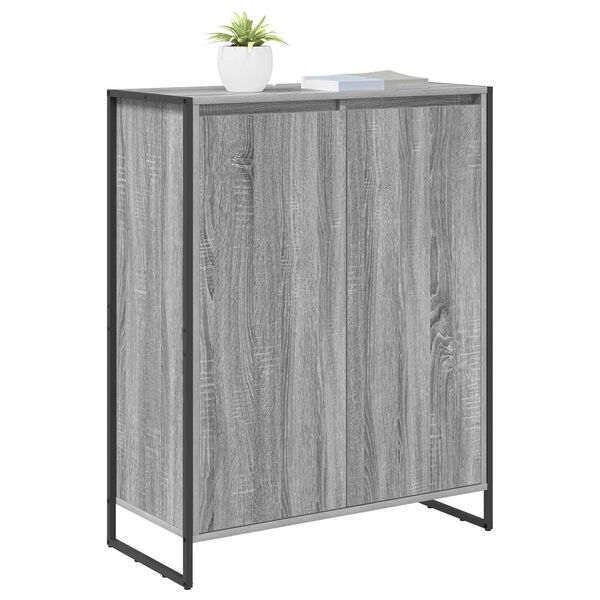 vidaXL Cabinet &agrave; chaussures avec stockage Gris Sonoma 79 x 36 x 100 cm