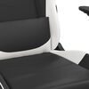 vidaXL Chaise de jeu de massage avec repose-pied Noir&Blanc Similicuir