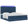 VidaXL Cadre de lit ottoman avec matelas bleu 200x200cm tissu