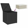 vidaXL Tabourets jardin coussins 2 pcs noir 40x40x43 cm résine tressée