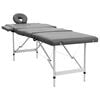 vidaXL Table de massage 4 zones Cadre en aluminium Anthracite 186x68cm