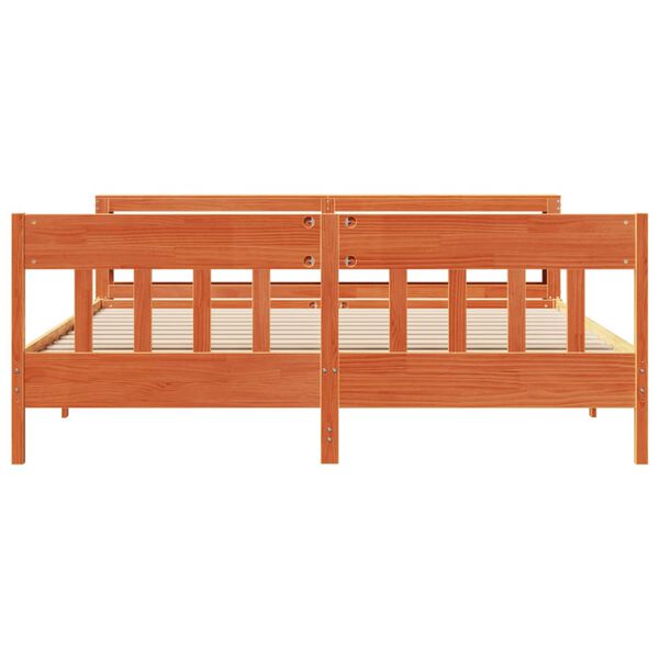 vidaXL Cadre de lit sans matelas cire marron 180x200cm bois pin massif