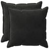 vidaXL Housse de coussin 2 pcs HOUTEN Noir 55 x 55 cm Velours