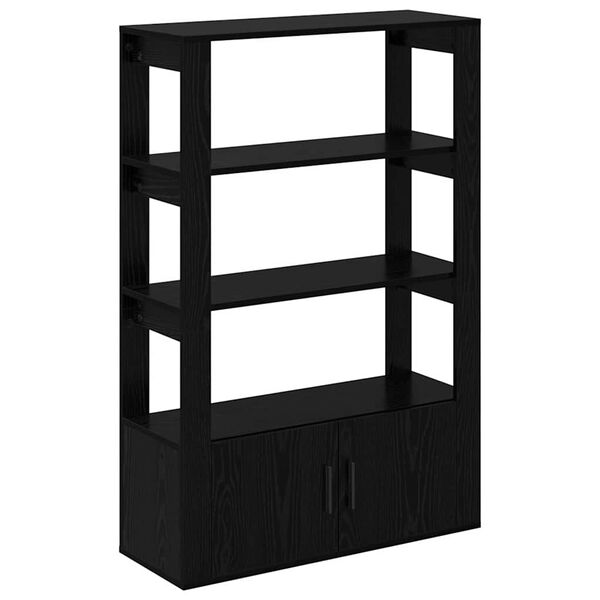vidaXL Buffet Ch&ecirc;ne noir 30 x 80 x 119.5 cm Bois d'ing&eacute;nierie