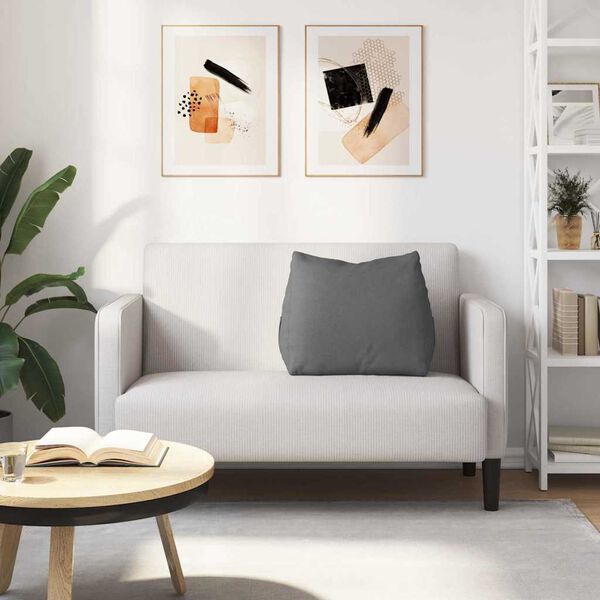 vidaXL Coussin de Dos Gris fonc&eacute; 60 x 20 x 50 cm tissu