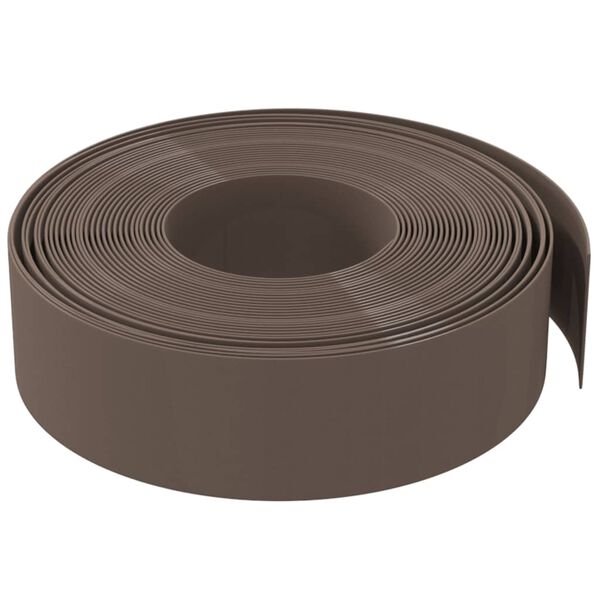 vidaXL Bordure de jardin marron 10 m 15 cm polyéthylène