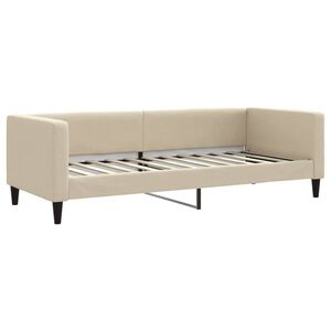 vidaXL Lit de repos sans matelas cr&egrave;me 80x200 cm tissu