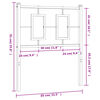 vidaXL T&ecirc;te de lit de remplacement m&eacute;tal blanc 80 cm