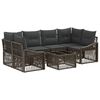 vidaXL Ensemble de canap&eacute; de jardin 7 pc Gris 55 x 55 x 37 cm