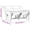 vidaXL Fauteuil de massage inclinable 2 places taupe tissu microfibre