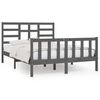 vidaXL Cadre de lit sans matelas gris 120x200 cm bois de pin massif